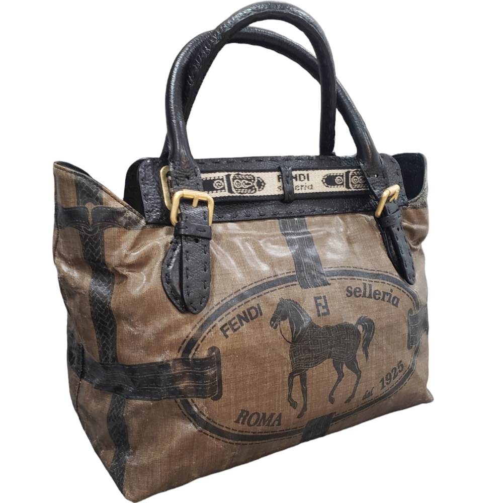 Fendi Selleria Grand Villa Borghese Horse Tote Equestrian Edition